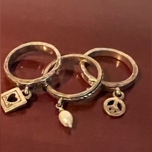 Brighton stacking dangle rings